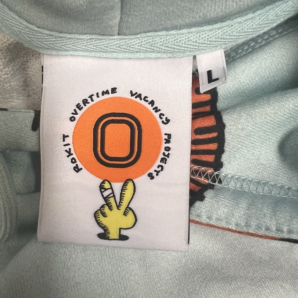 Rokit Overtime Split Vacancy Projects Hoodie Pullover Size Large Unisex - Picture 6 of 11